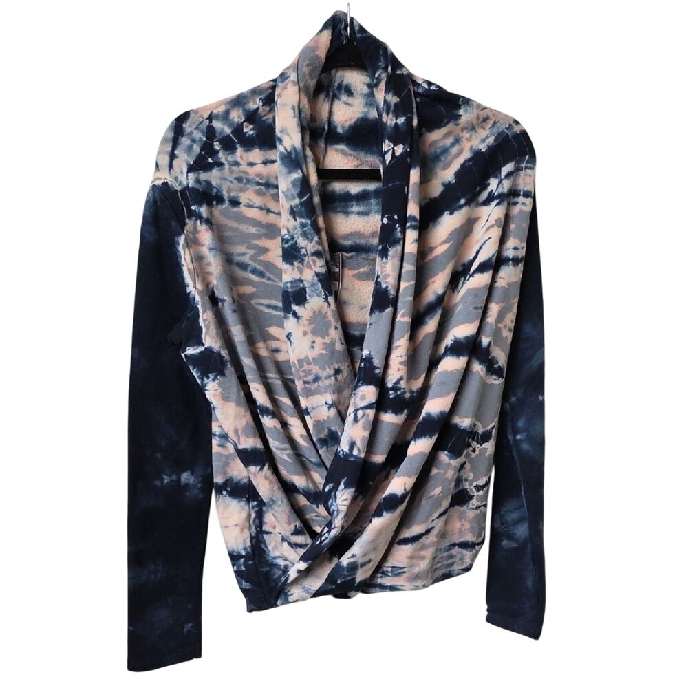 Young Fabulous & Broke Tie Dye Faux Wrap Sweatshirt Womens Size Small